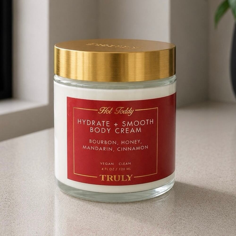 $28 New Truly Beauty Hot Toddy Hydrate + Smooth Body Cream 4 oz Vegan Clean